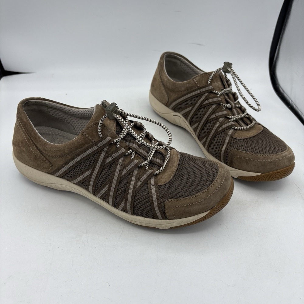 Dansko Shoes Womens Size 9.5 EU 40 Honor Brown Athletic Walk Leather Sneakers